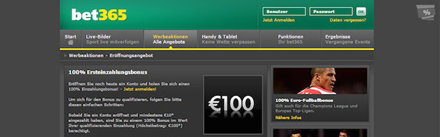 Der bet365 Bonus
