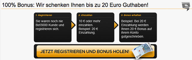 Registrieren und Bonus sichern!