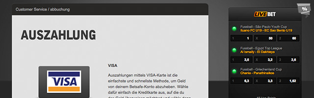 Die Auszahlung bei betsafe